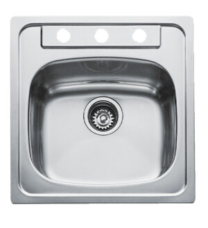 Polished drop-in sink