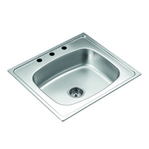 Polished drop-in sink
