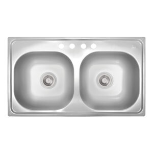 Polished drop-in sink