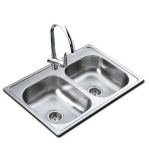 Polished drop-in sink