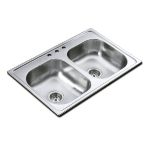 Polished drop-in sink