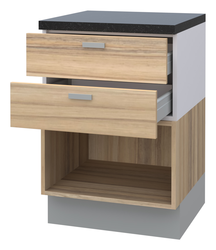 Hetty Combination Base Cabinet with Open Box and 2 Drawers (72)