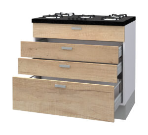 Hetty Cooktop Base Cabinet with 1 Fixed Front and 3 Drawers (72)