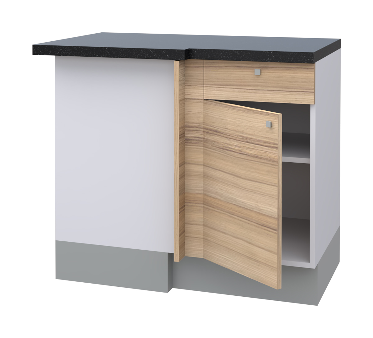 Hetty Left Corner Base Cabinet with 1 Shelf, 1 Fixed Front, and 1 Door (72)