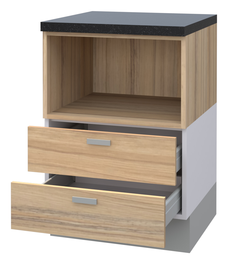 Hetty Combination Base Cabinet with 2 Drawers and Open Box (72)