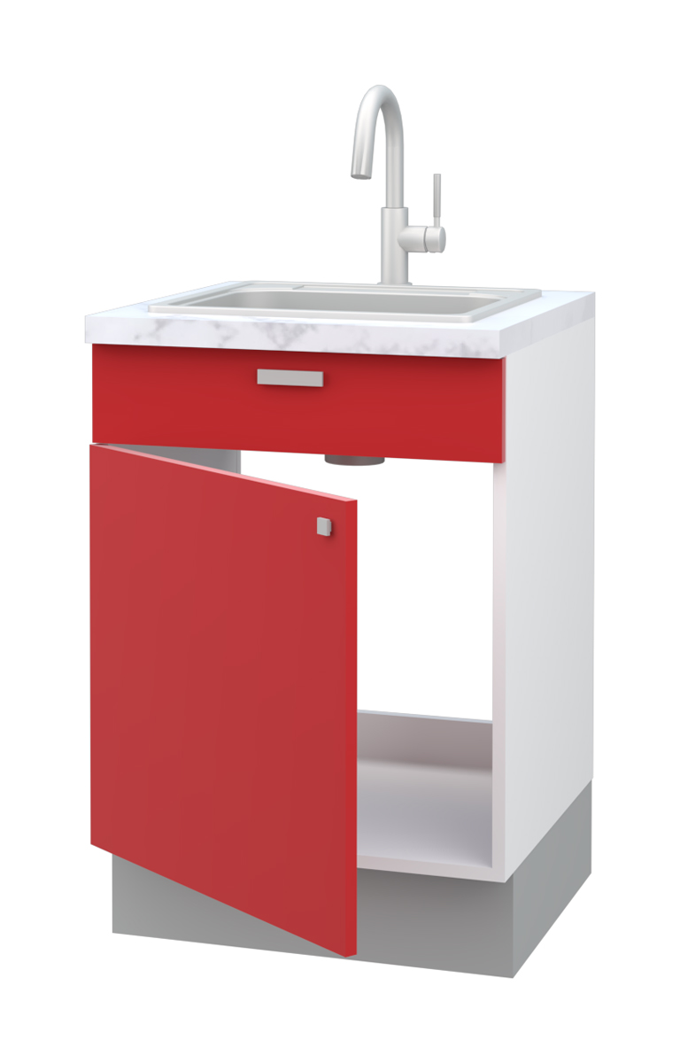 Hetty Sink Base Cabinet with 1 Fixed Front and 1 Door (72)