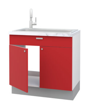 Hetty Sink Base Cabinet with 1 Fixed Front and 2 Doors (72)