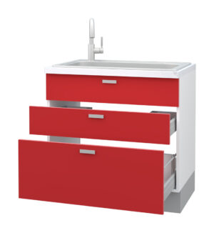 Hetty Sink Base Cabinet with 1 Fixed Front and 2 Drawers (72)