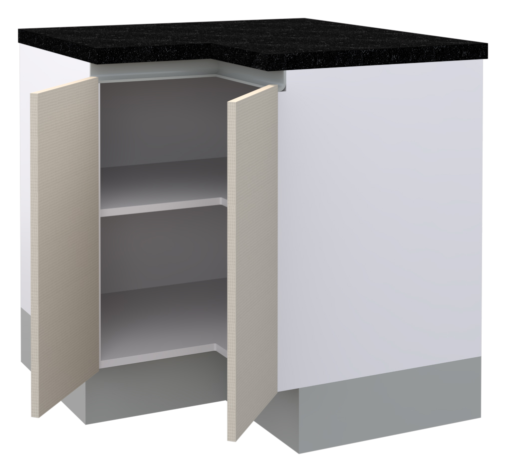 Galla L Shape Corner Base Cabinet with 1 Shelf and 2 Doors (72)