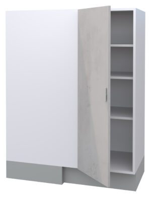 Galla Left Corner Highboard with 3 Shelves and 1 Door (128)
