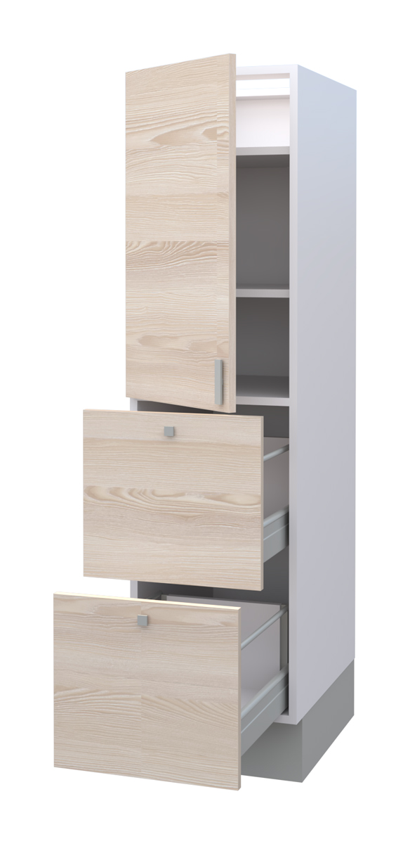 Galla Highboard with 2 Shelves, 1 Door, and 2 Drawers (146)