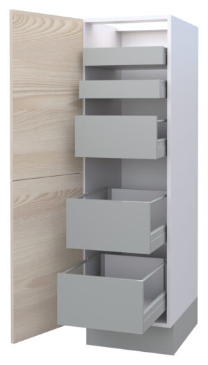 Galla Highboard with 5 Inner Drawers, 1 Door, and 2 Fronts (146)