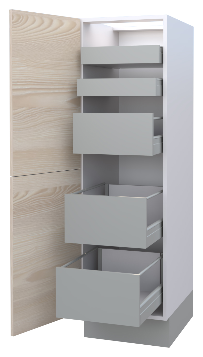 Galla Highboard with 5 Inner Drawers, 1 Door, and 2 Fronts (146)