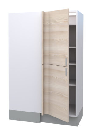 Galla Left Corner Highboard with 4 Shelves, 1 Door, and 2 Fronts (146)