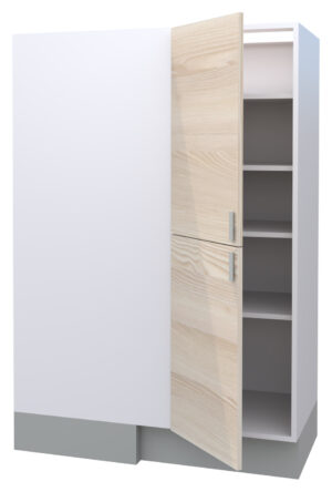 Galla Left Corner Highboard with 4 Shelves, 1 Door, and 2 Fronts (146)