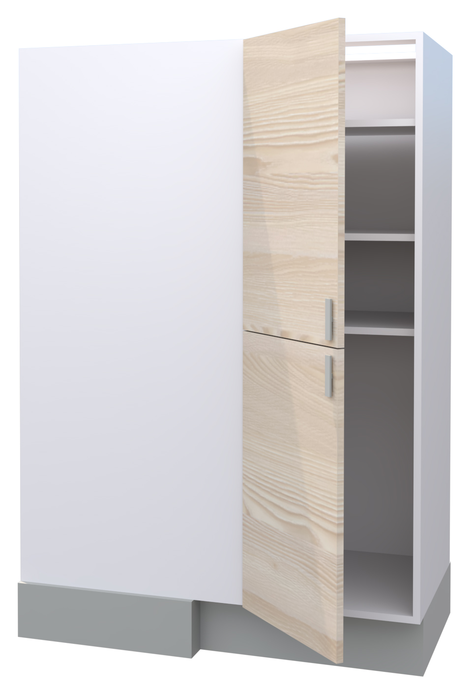 Galla Left Corner Highboard with 2 Shelves and 2 Doors (146)
