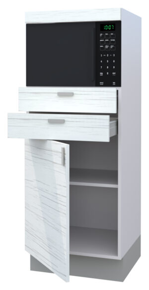 Galla Microwave Highboard with 1 Shelf and 2 Drawers (146)