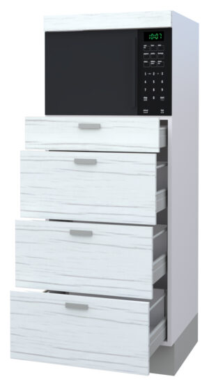 Galla Microwave Highboard with 1 Fixed Front and 3 Drawers (146)