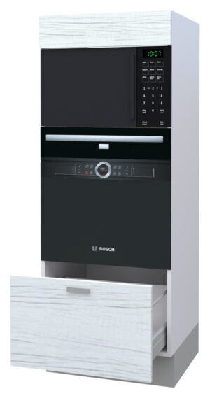 Galla Microwave and Oven Highboard with 1 Drawer (146)