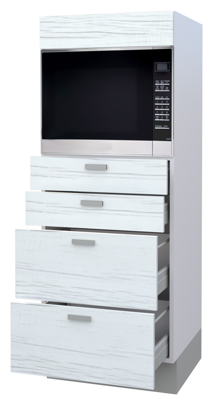 Galla Microwave Oven Highboard with 4 Drawers (146)