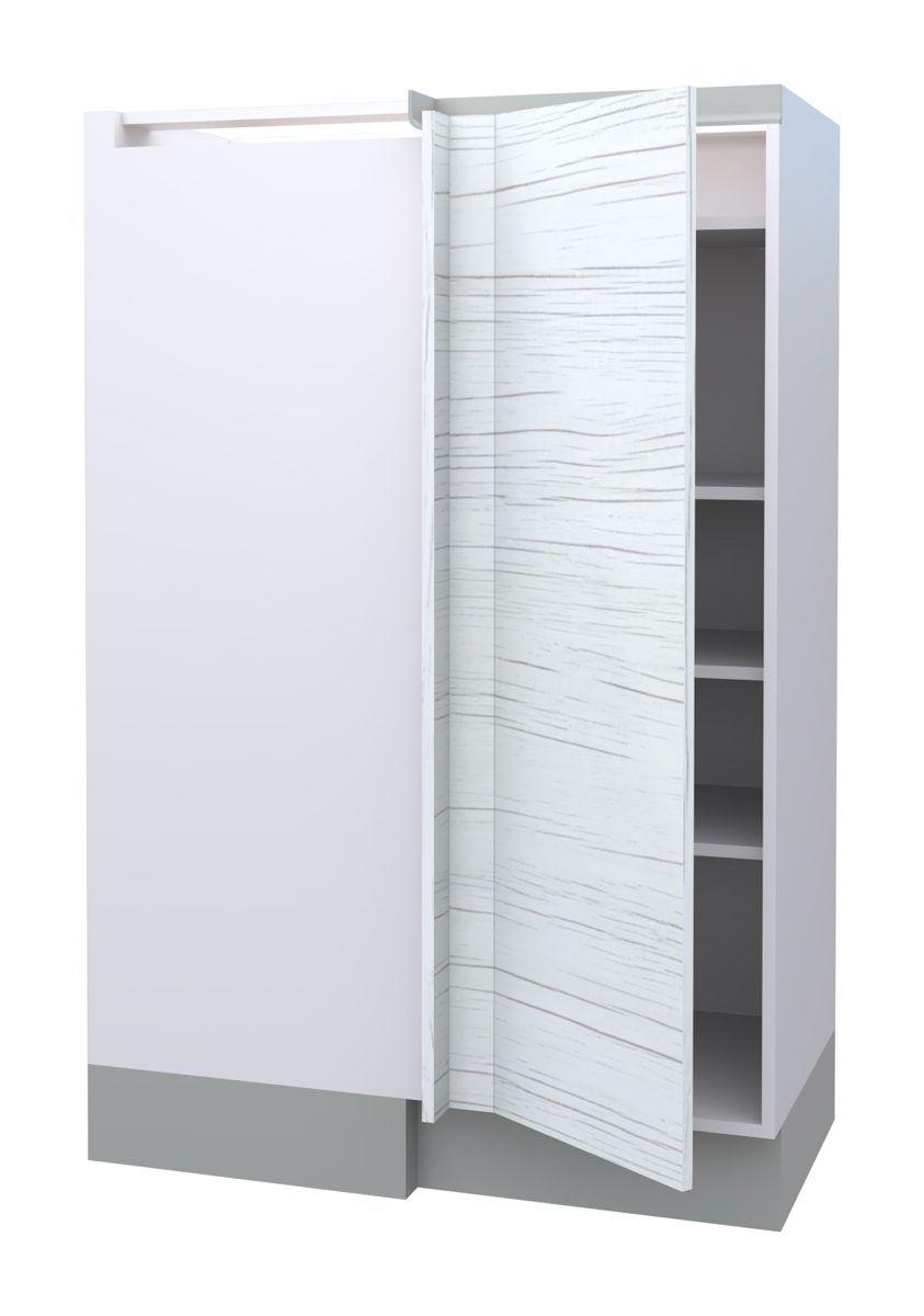 Galla Left Corner Highboard with 4 Shelves and 1 Door (146)
