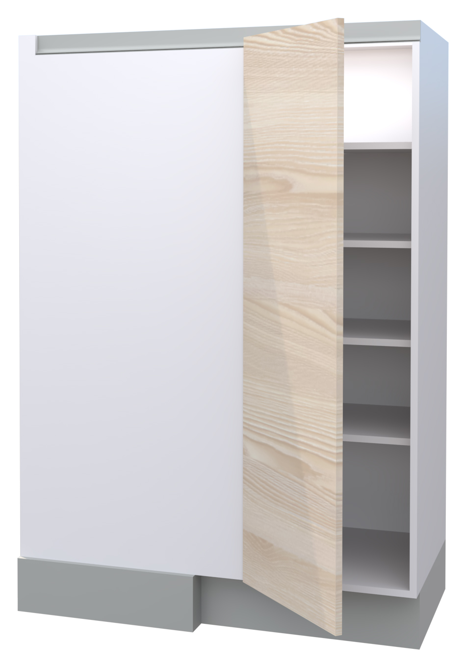 Galla Left Corner Highboard with 4 Shelves and 1 Door (146)