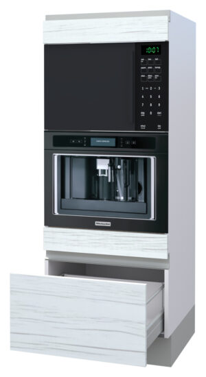 Galla Microwave and Coffee Machine Highboard with 1 Drawer (146)