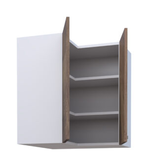 Hetty L Shape Corner Wall Cabinet with 2 Shelves and 2 Doors (72)