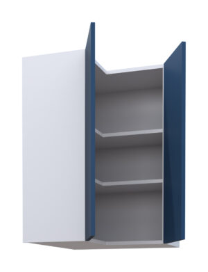 Hetty L Shape Corner Wall Cabinet with 2 Shelves and 2 Doors (90)
