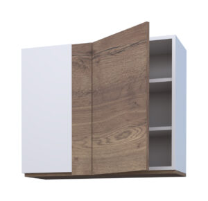 Galla Left Corner Wall Cabinet with 2 Shelves and 1 Door (72)