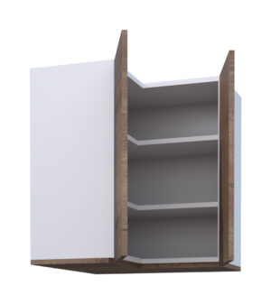 Galla L Shape Corner Wall Cabinet with 2 Shelves and 2 Doors (72)