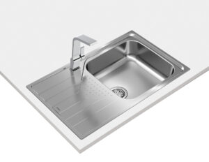 Polished drop-in sink