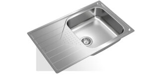 Polished drop-in sink