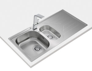 Polished drop-in sink