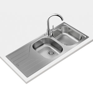 Polished drop-in sink